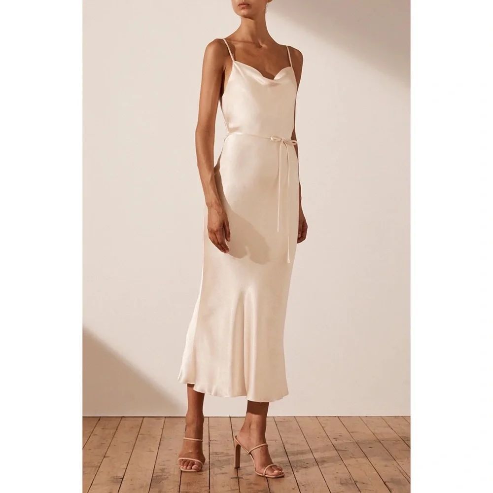 Free People Shona Joy La Lune Bias Cowl Midi Dress